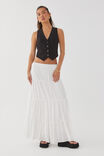 Sadie Tiered Maxi Skirt, SUMMER WHITE - alternate image 1