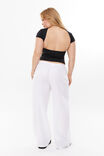 Luxe Short Sleeve Backless Tee, BLACK - alternate image 4