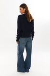 Bambie Crew Jumper, MIDNIGHT NAVY/BOW - alternate image 4