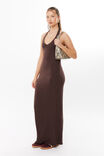 Soft Halter Maxi Dress, ESPRESSO BROWN - alternate image 5