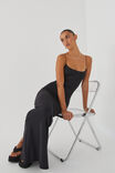 Luxe Sleeveless Maxi Dress, BLACK - alternate image 5