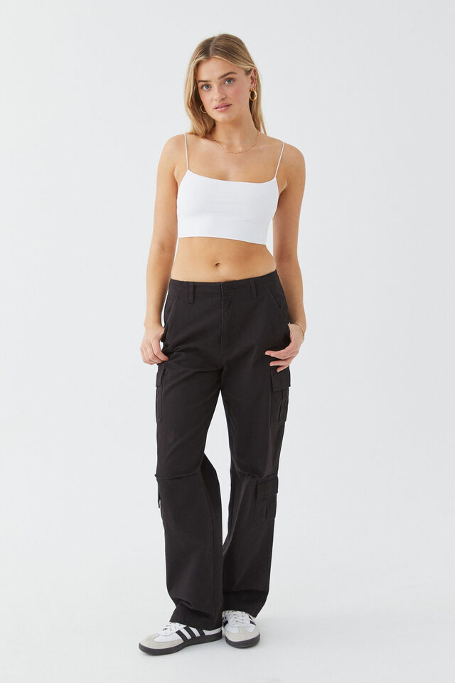 Gigi Cargo Pant, BLACK