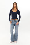 Riri Scoop Neck Long Sleeve, NAVY LEAGUE - alternate image 2