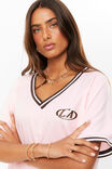 Regina V-Neck Jersey, SHERBET PINK/LA 92 - alternate image 4