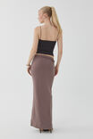 Soft Twist Maxi Skirt, BROWN CAROB - alternate image 3