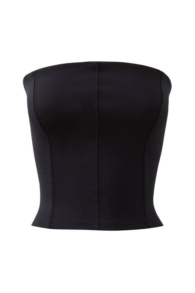 Sammy Strapless Top, BLACK