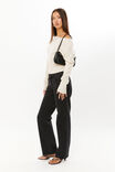 Low Rise Straight Jean, MIDNIGHT BLACK - alternate image 1