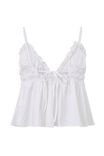 Tori Babydoll Cami, WHITE - alternate image 7