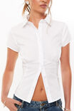 Ena Short Sleeve Shirt, WHITE - alternate image 4