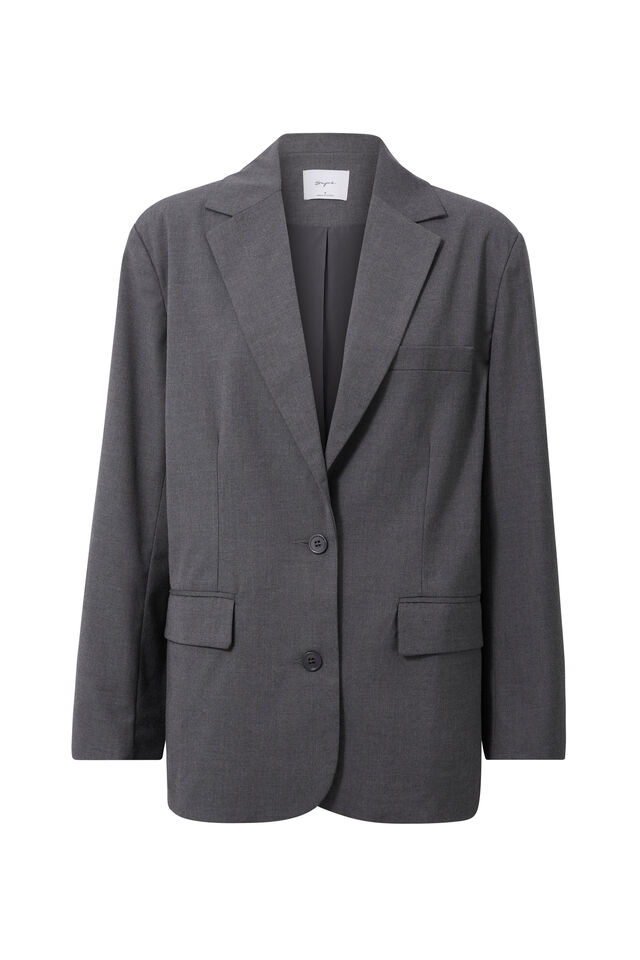 Vienna Baggy Blazer, CHARCOAL MARLE