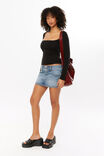 Elodie Square Neck Long Sleeve Top, BLACK - alternate image 5
