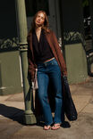 Sarah Faux Suede Trench Coat, MOCHA BROWN - alternate image 2