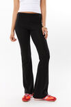 Fold Back Flare Pant, BLACK - alternate image 2