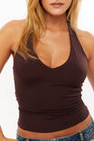 Luxe Halter Top, CHOC CHERRY - alternate image 4