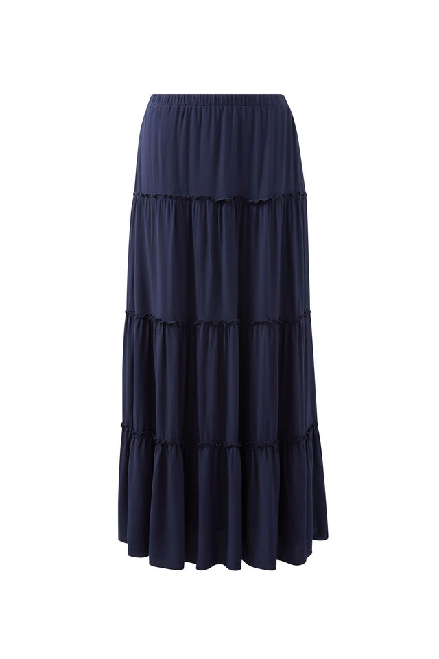 Sadie Tiered Maxi Skirt, ALL STAR NAVY