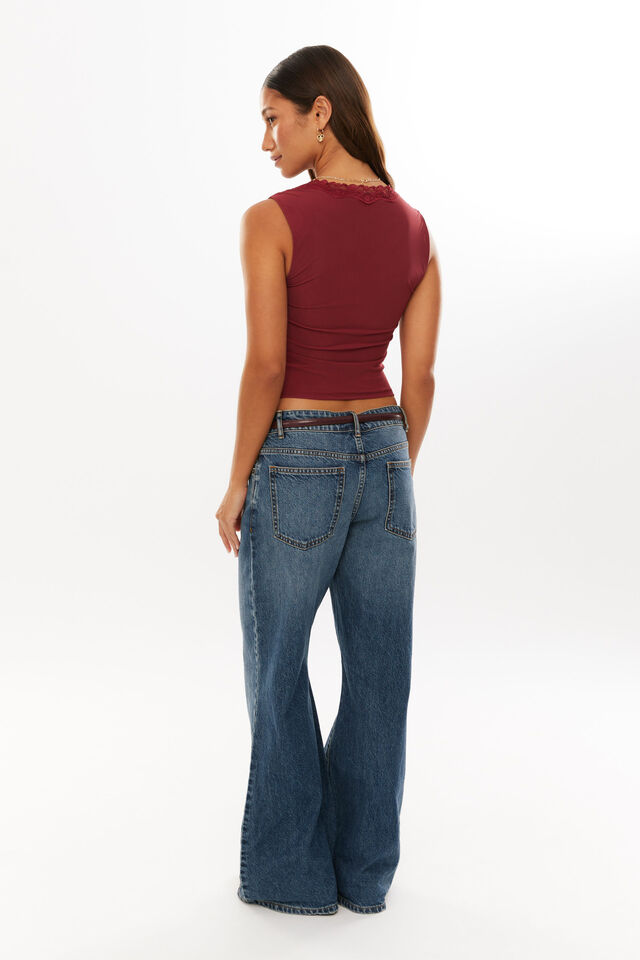 Rosie Mesh Top, RED VELVET