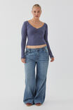 Audrey Long Sleeve Top, WEEKEND BLUE - alternate image 2