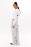 Jordyn Wide Leg Track Pant, GREY MARLE - alternate image 3