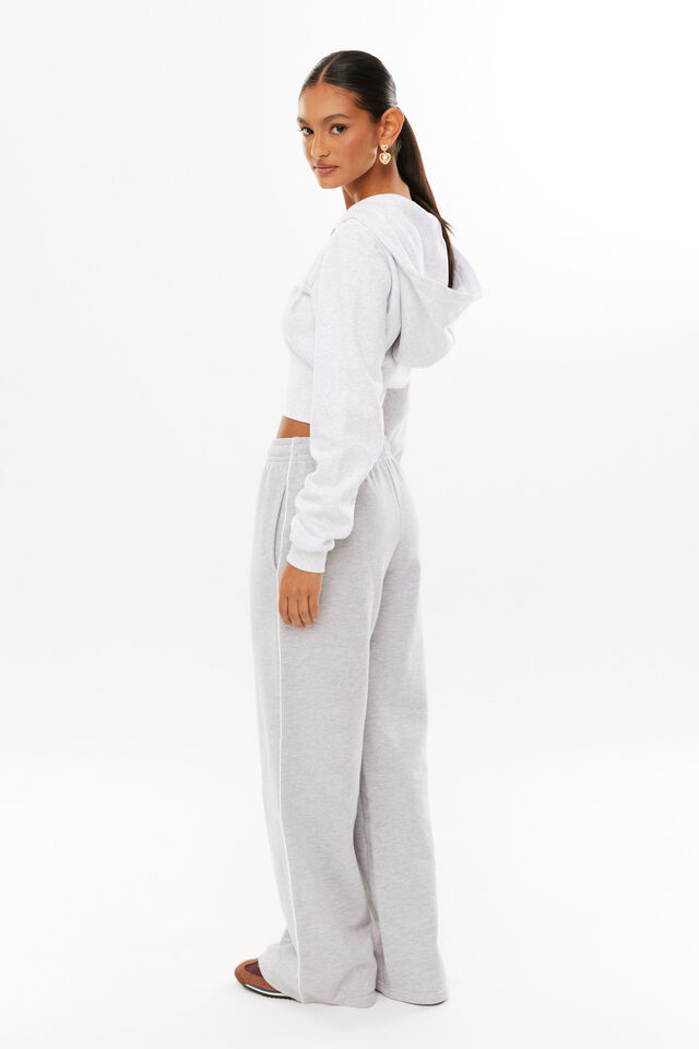 Jordyn Wide Leg Track Pant, GREY MARLE