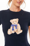 Teddy Bear Graphic T-Shirt, MIDNIGHT NAVY/TEDDY BEAR - alternate image 4