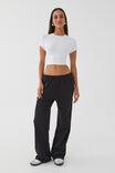 Luxe Cropped Short Sleeve Top, WHITE - alternate image 5
