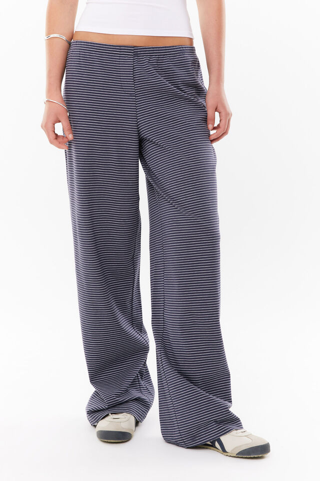 Jade Jersey Lounge Pant, WASHED NAVY/WHITE STRIPE