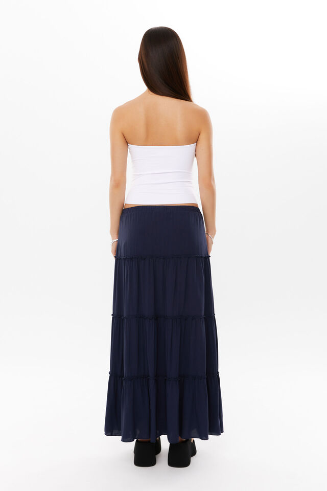 Sadie Tiered Maxi Skirt, ALL STAR NAVY