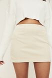 Polly Cord Mini Skirt, VANILLA CREAM
