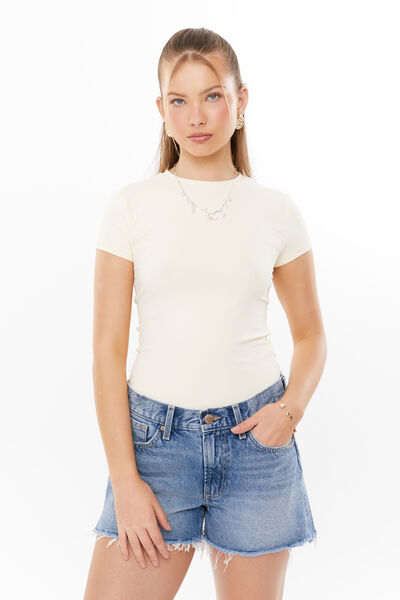 Luxe Longline Tee, LEMON PUFF