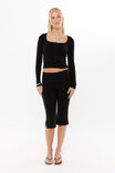 Sofi Square Neck Cardi, BLACK - alternate image 2