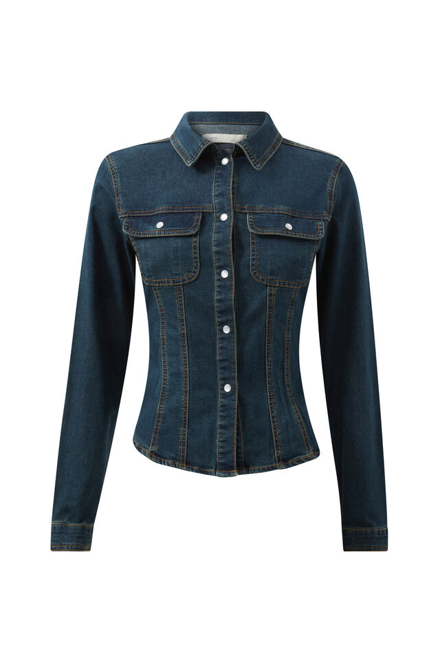 Dallas Fitted Shirt, INDIGO WASH