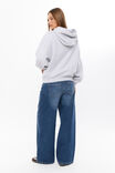 Passenger Princess Oversized Fleece Hoodie, GREY MARLE/PASSENGER PRINCESS - alternate image 3