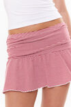 Posey Ruched Mini Skirt, LIPSTICK RED/WHITE STRIPE - alternate image 4