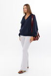 Josie Oversized Zip Through Hoodie, NIGHT NAVY - alternate image 5