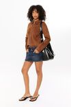 Hailey Faux Suede Jacket, BRUNETTE BROWN - alternate image 5