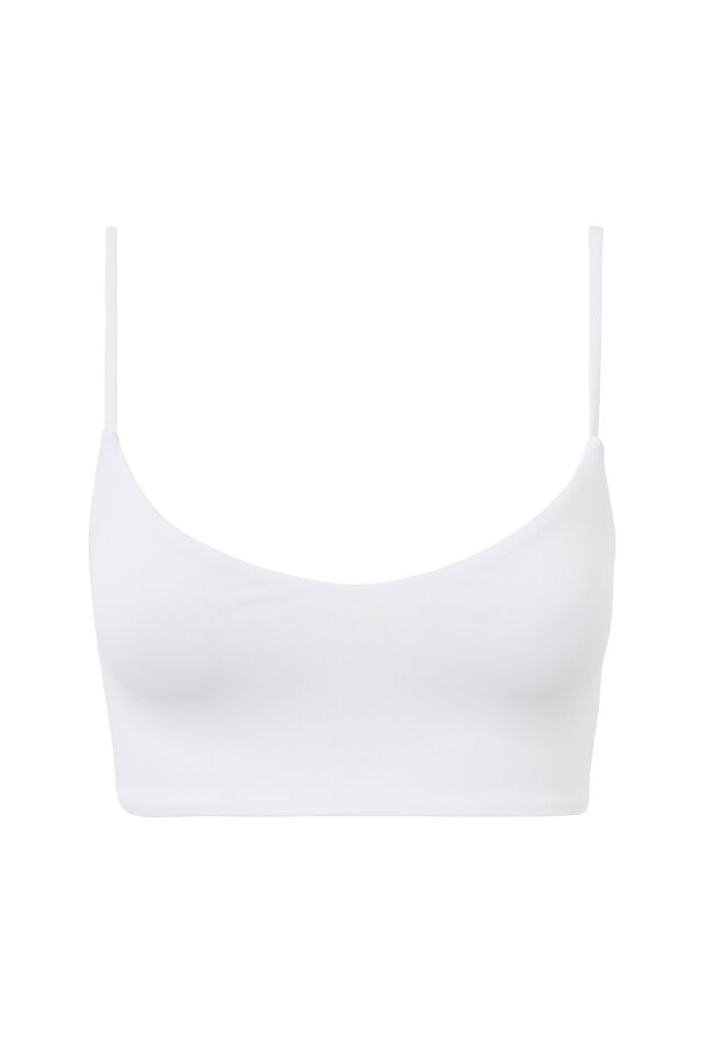 Luxe Micro Crop Top, WHITE