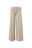 Fold Back Wide Leg Pant, OAT MARLE - alternate image 6
