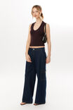 Belle V Neck Tank, BROWN BERRY - alternate image 5