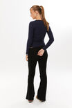 Harriet Henley Long Sleeve Top, NAVY LEAGUE - alternate image 5
