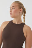 Luxe Sleeveless Bodysuit, ESPRESSO BROWN - alternate image 4