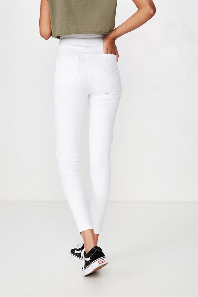 Super Skinny Sky High Jean, WHITE