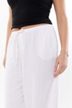 Henley Relaxed Linen Pant, WHITE - alternate image 4