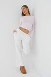 Luxe Long Sleeve Longline Tee, PRINCIPESSA PINK - alternate image 5