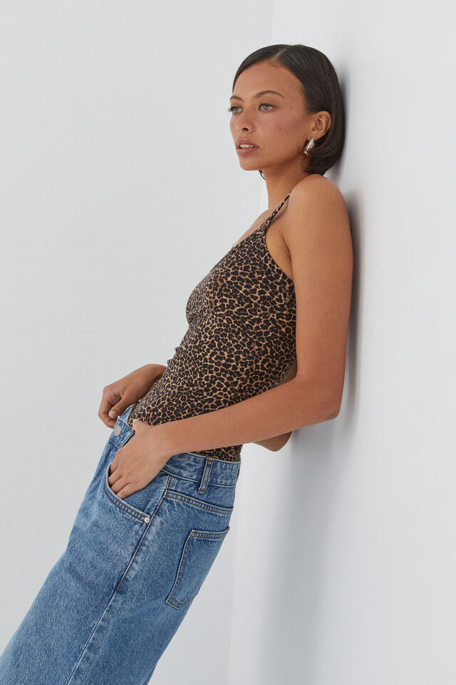 Kiki Scoop Neck Tank, NINA LEOPARD BROWN