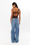 Luxe Jessica One Shoulder Bodysuit, CHOC CHERRY - alternate image 3