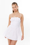 Mary Ruched Mini Dress, WHITE - alternate image 2