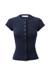 Lexy Rib Button Through Tee, NIGHT NAVY - alternate image 6
