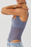 Sheer Luxe Square Neck Bodysuit, ZEPHR BLUE - alternate image 4