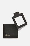 Personalised Compact Mirror, BLACK TEXTURE