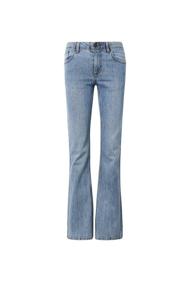 Low Rise Stretch Flare Jean, CLOUDY BLUE